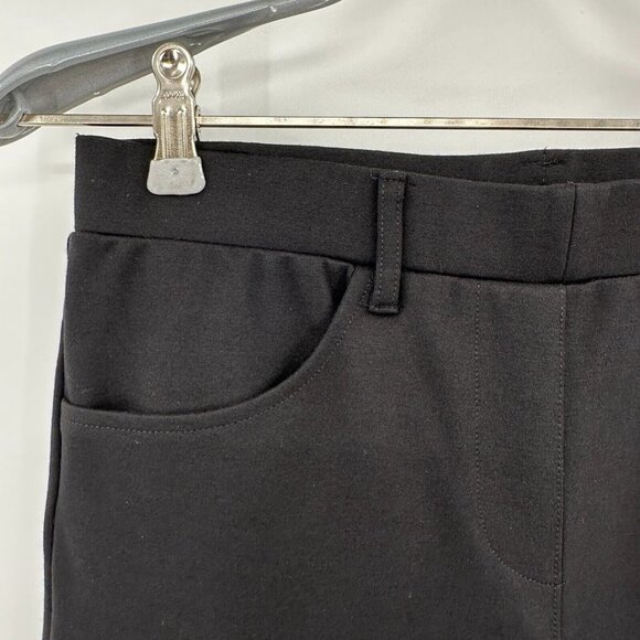 Quince Black Ultra-Stretch Ponte Straight Leg Pant 4-Pocket XS Petite 28" Womens - Picture 3 of 6